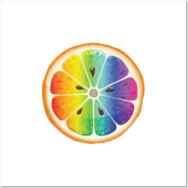 Rainbow Orange Wall Art by ThinkingSimple